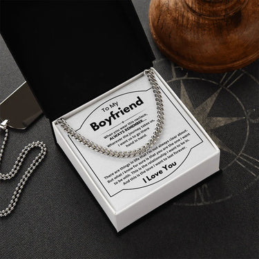 To My Boyfriend - Cuban Link Chain - Gift Set - SLDDL0088 - Sunshine Letters Co